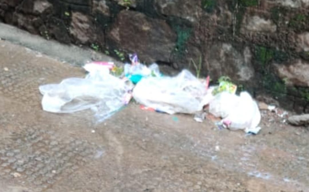 spoiled milk packets were thrown from the bakery on the footpath image