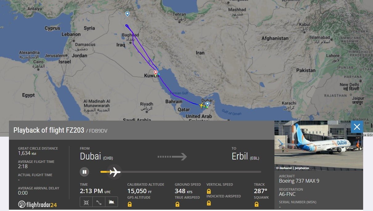 flydubai-fz-203-flight-from-dubai-to-erbil-diverted
