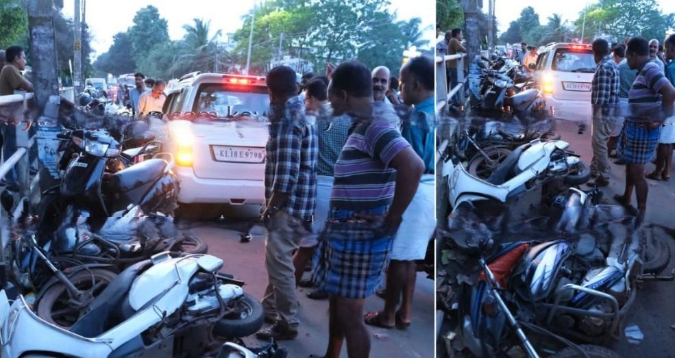 11 bikes were damaged when the out of control car hit image