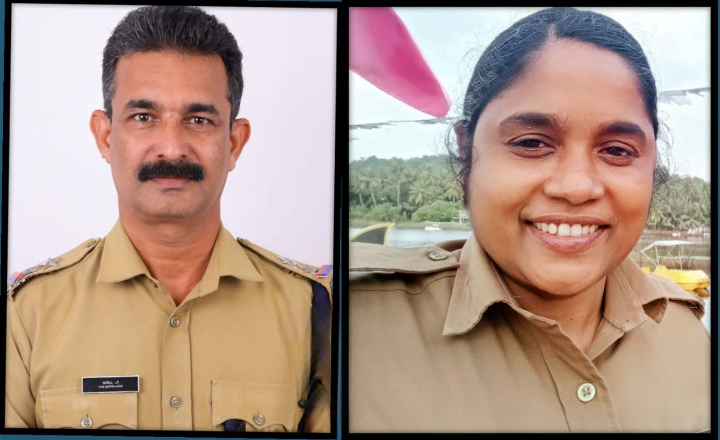 Chief Minister's Police Medal for Biju Pookot and K Sujatak (Thamarassery)_cleanup