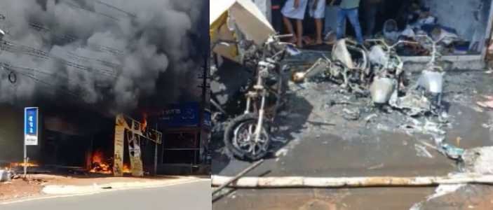 Massive fire breaks out at Beck showroom in Karantur (kozhikode) image
