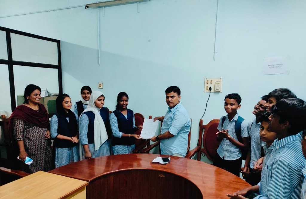 Omassery, Venapara Holy Family High School Students with Environmental Impact Study Project image