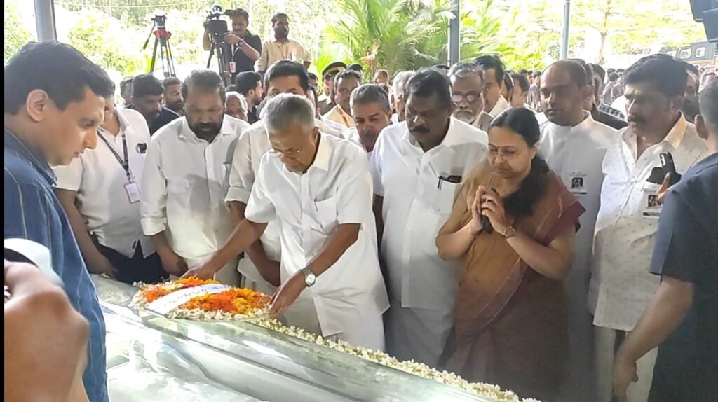 The chief minister and ministers paid their last respects to Thamarassery native Sarah Thomas image