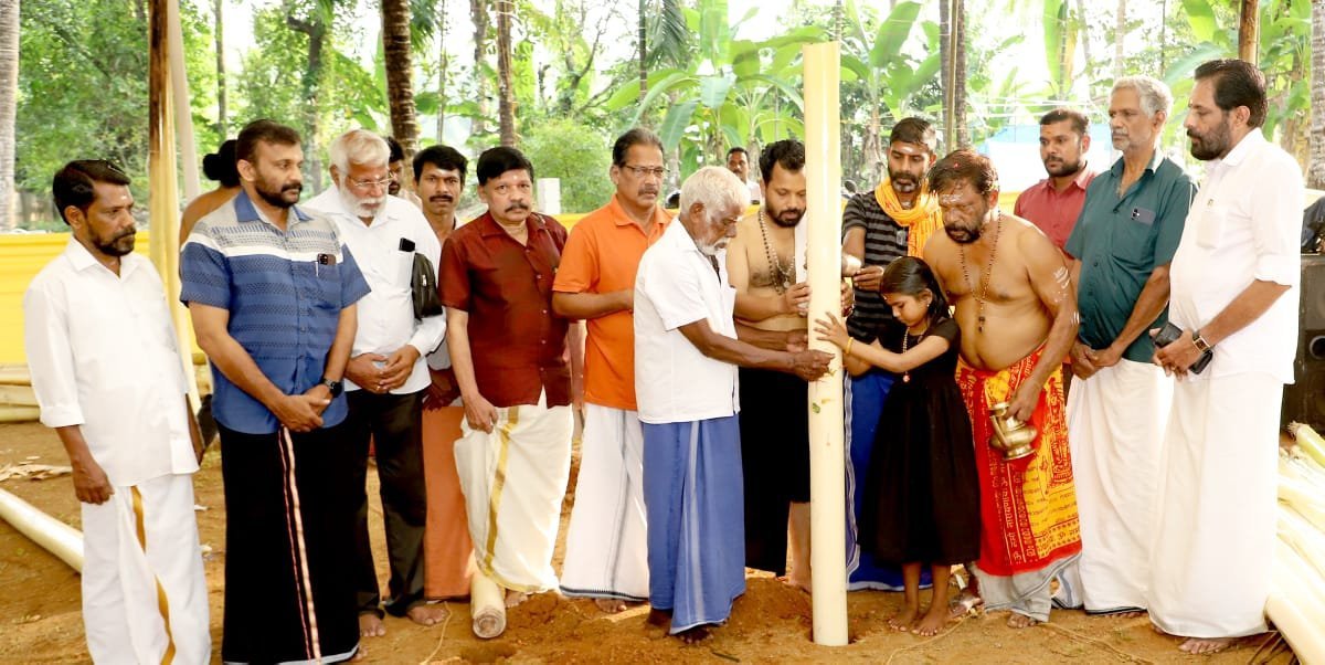 Thamarassery Ayyappanvilak Utsava performed the groundbreaking ceremony of the temporary temple image