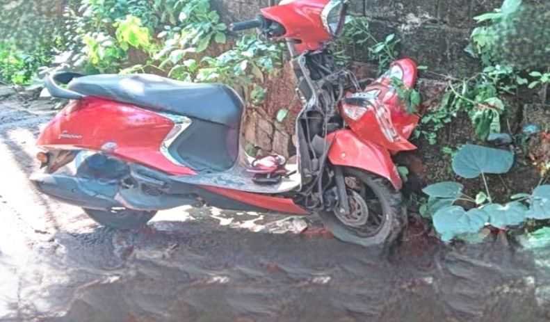 A young man was seriously injured when his scooter lost control and crashed into a wall. image