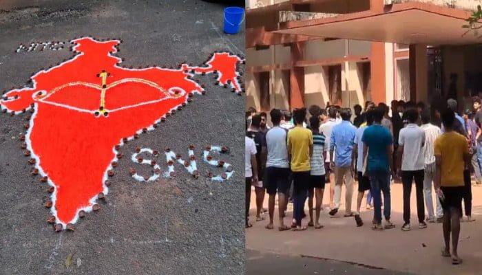 ABVP attack on students at Calicut NIT image