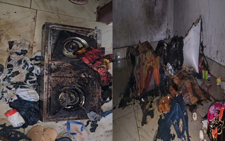 Thamarassery, Korangad, fire breaks out at residence of non-state workers image_cleanup