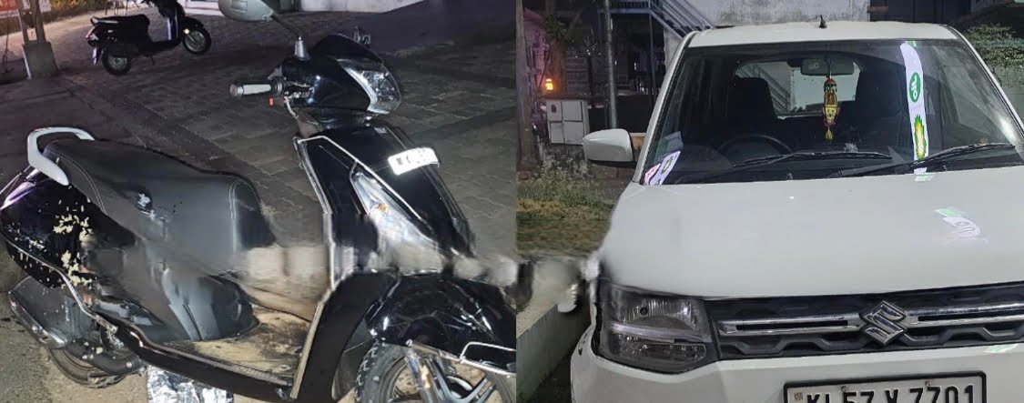 Car accident at Customs; Two people were injured.