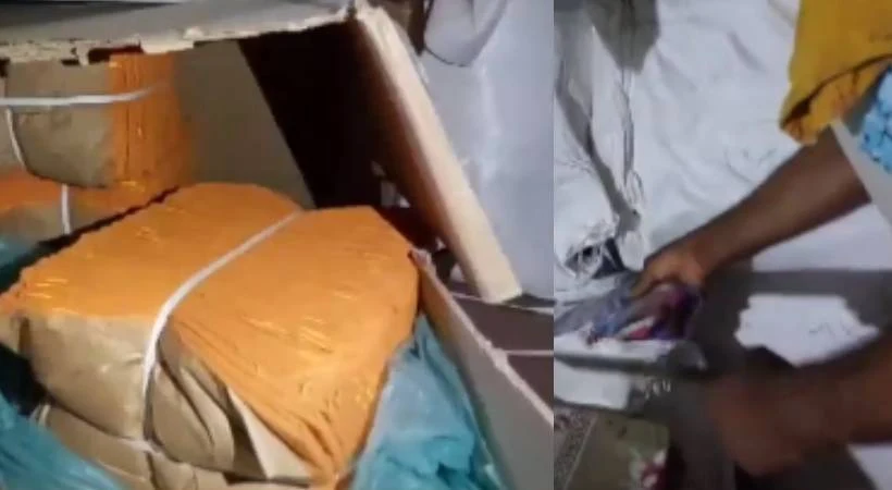 In Tiruvambadi, the police seized the goods that were brought to distribute in the colonies in connection with the elections.