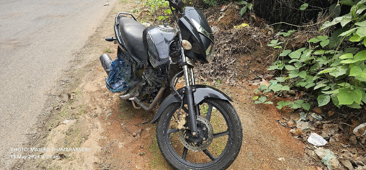 A young man who fell off his bike was hit by a car and seriously injured. cleanup