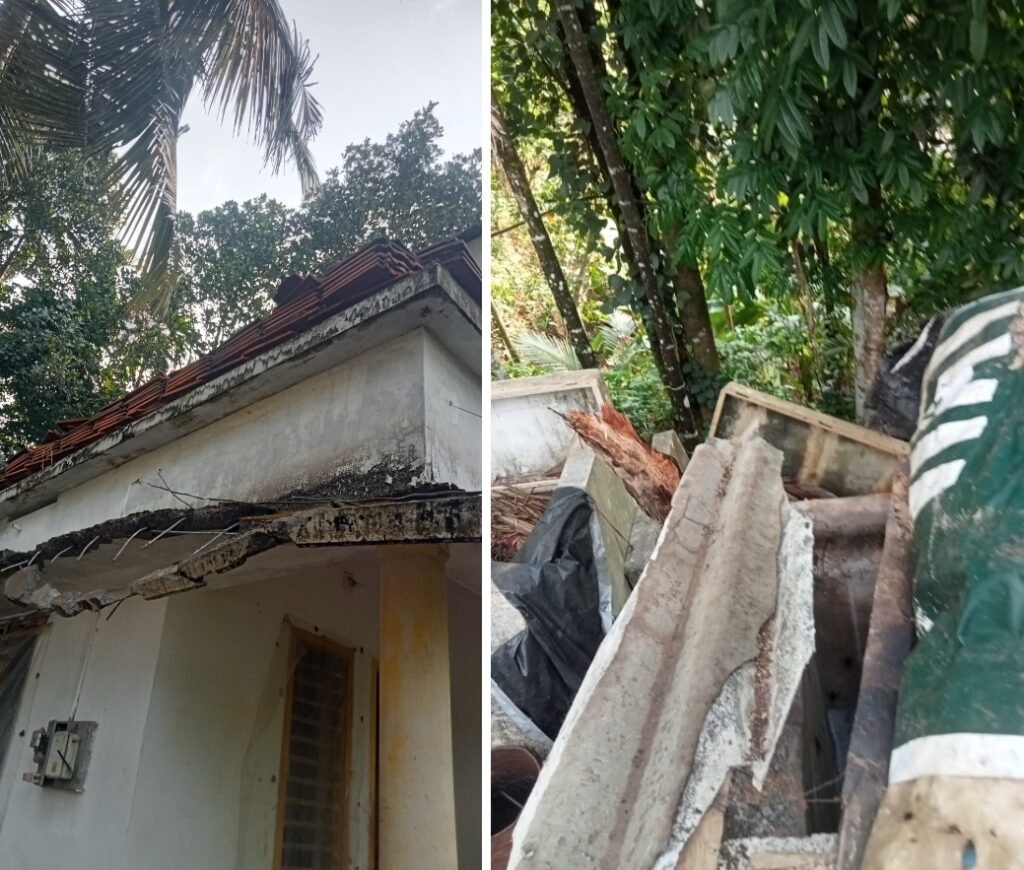 Thamarassery കാറ്റിൽ തെങ്ങ് വീണു വീട് തകർന്നു 8 thamarassery-coconut-tree-falls-on-house-due-to-wind-causes-damage