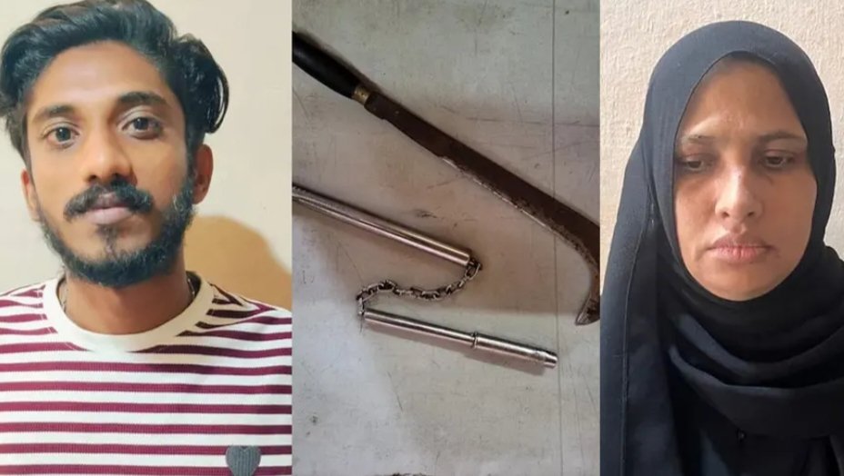 kannur drugs and weapons seized from quarters mother and son arrested